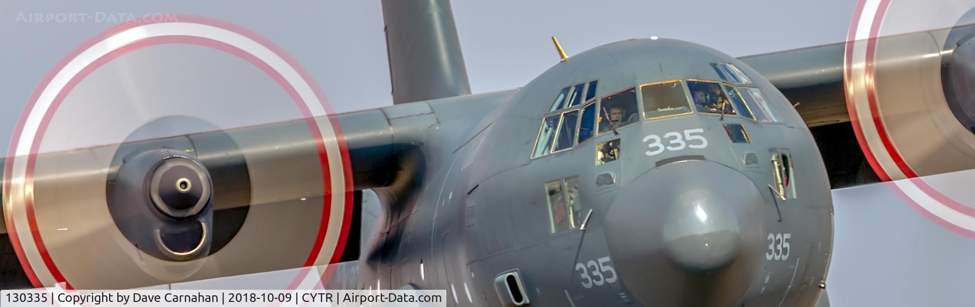 130335, Lockheed CC-130H Hercules C/N 382-4995, 130335 over CFB Trenton, Ontario, Canada