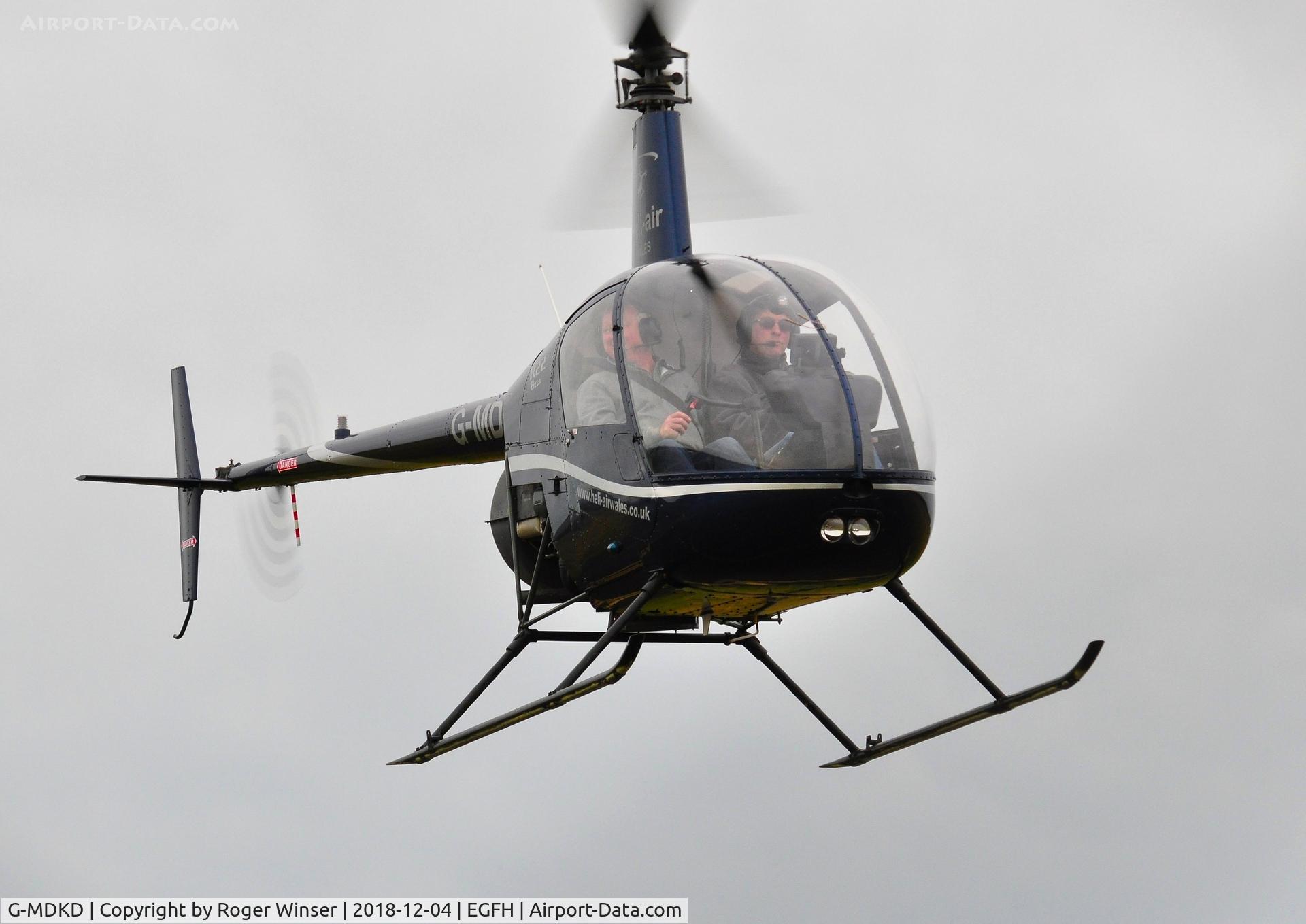 G-MDKD, 1990 Robinson R22 Beta C/N 1247, Resident R-22 operated by HeliAir-Wales.