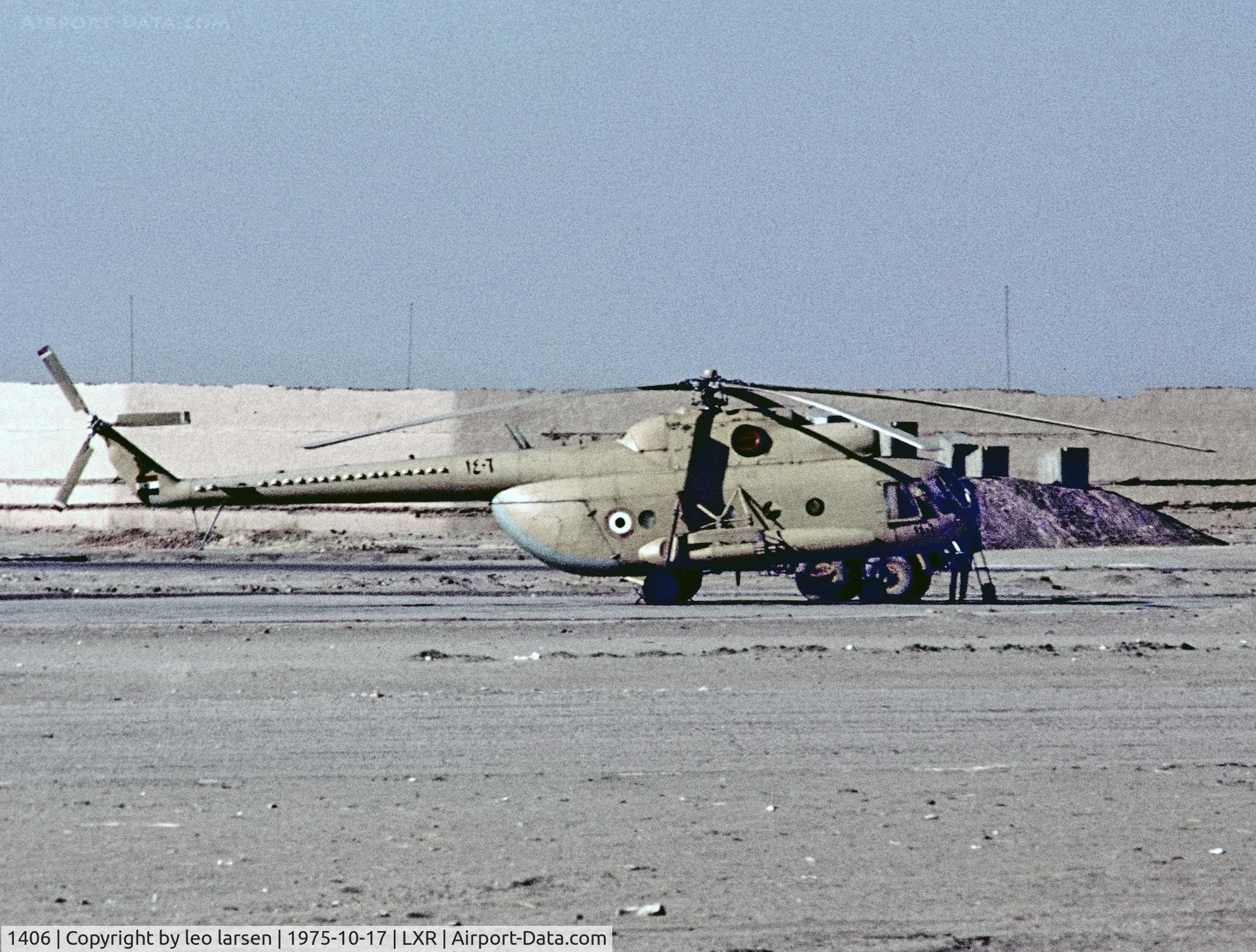 1406, Mil Mi-8T C/N not known, Luxor Egypt 17.10.1975