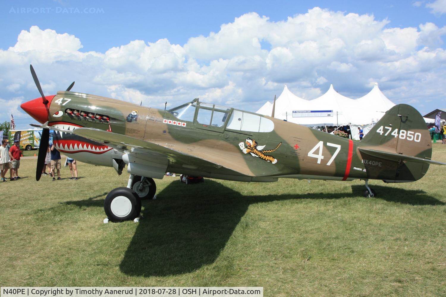 N40PE, 1942 Curtiss P-40E C/N AK905, 1942 Curtiss P-40E, c/n: AK905