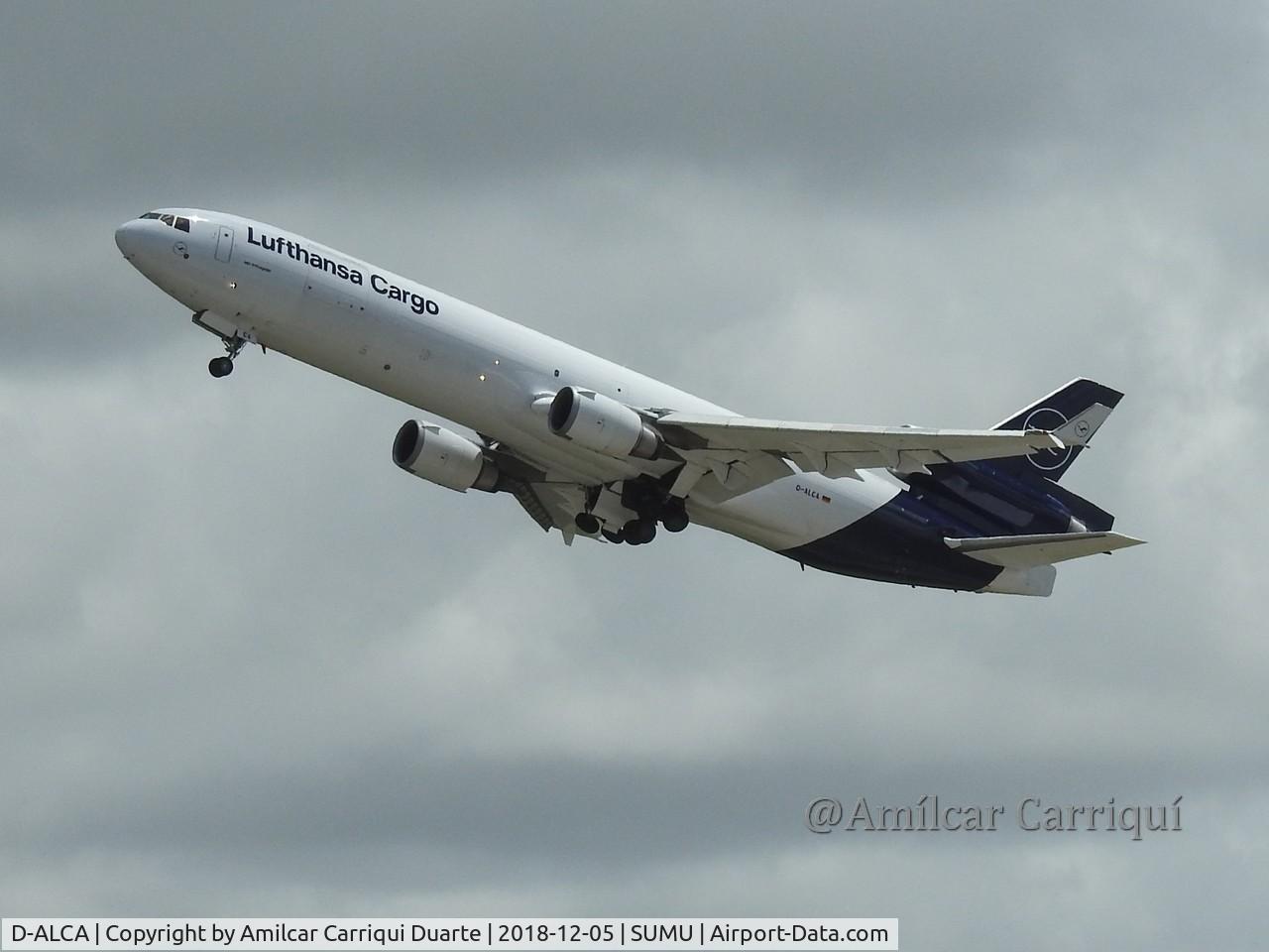 D-ALCA, 1998 McDonnell Douglas MD-11F C/N 48781, Take Off from SUMU