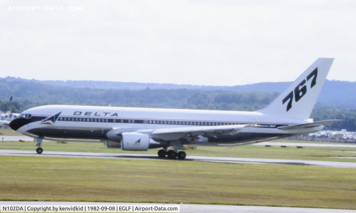 N102DA, 1982 Boeing 767-232 C/N 22214, The first appearance of the 767 in the UK.
