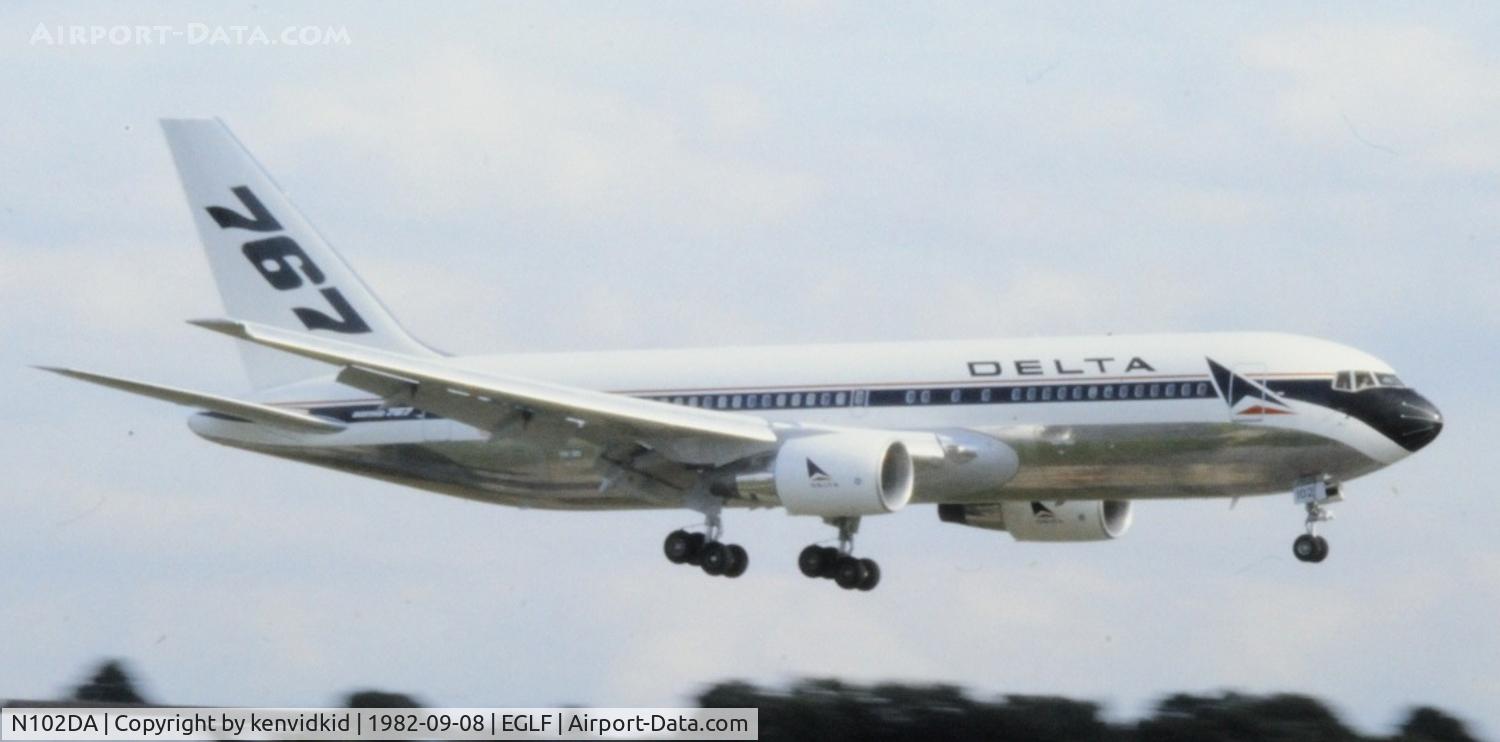 N102DA, 1982 Boeing 767-232 C/N 22214, The first appearance of the 767 in the UK.