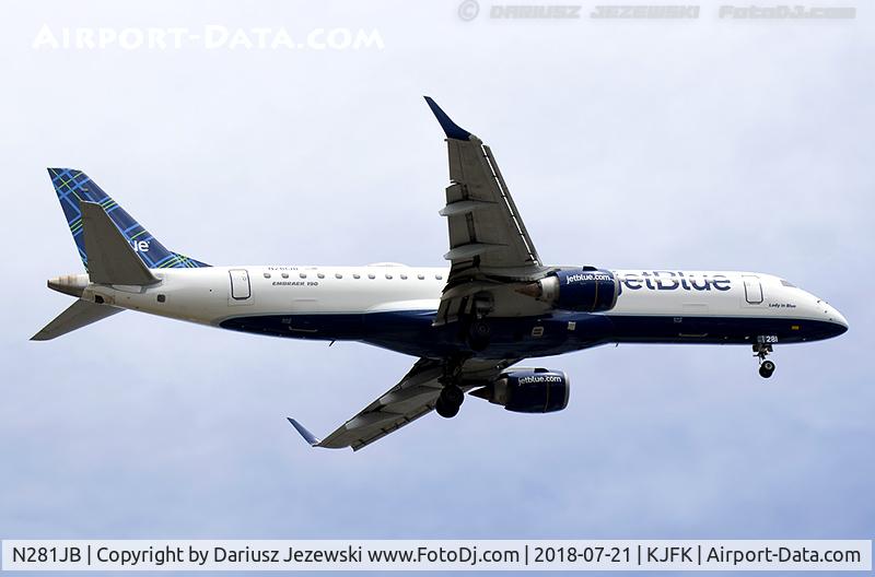 N281JB, 2007 Embraer 190AR (ERJ-190-100IGW) C/N 19000103, Embraer 190AR (ERJ-190-100IGW) 
