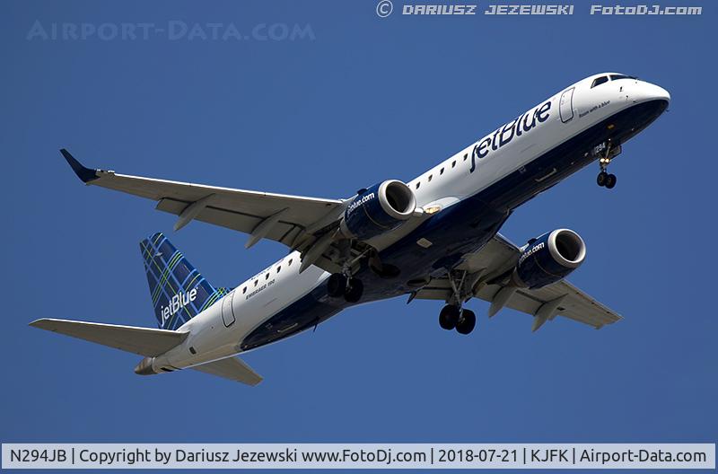 N294JB, 2008 Embraer ERJ-190-100 IGW 190AR C/N 19000185, Embraer 190AR (ERJ-190-100IGW) 