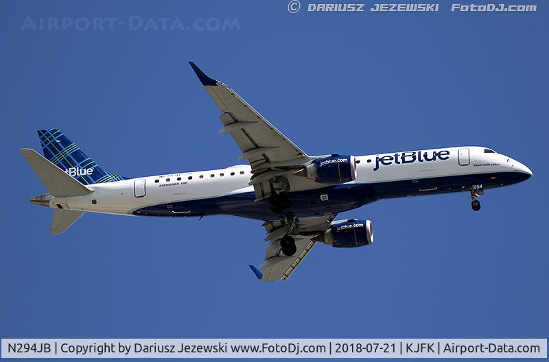 N294JB, 2008 Embraer ERJ-190-100 IGW 190AR C/N 19000185, Embraer 190AR (ERJ-190-100IGW) 