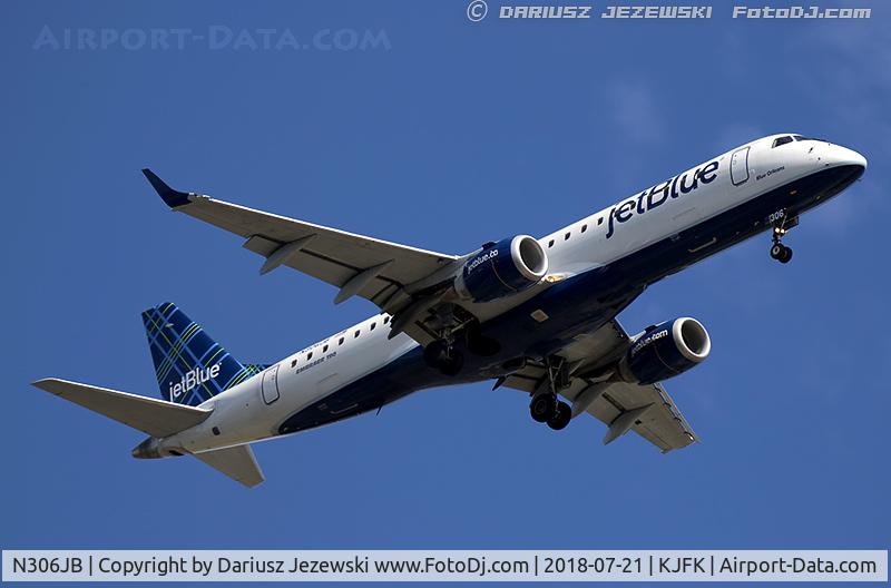 N306JB, 2009 Embraer ERJ-190-100 IGW 190AR C/N 19000272, Embraer 190AR (ERJ-190-100IGW) 