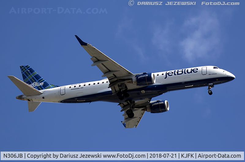 N306JB, 2009 Embraer ERJ-190-100 IGW 190AR C/N 19000272, Embraer 190AR (ERJ-190-100IGW) 