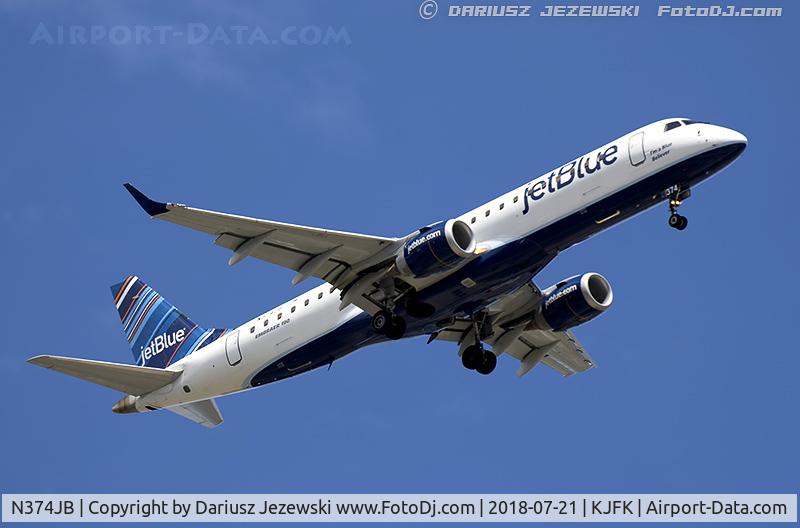 N374JB, 2013 Embraer ERJ-190-100 IGW 190AR C/N 19000629, Embraer 190AR (ERJ-190-100IGW) 