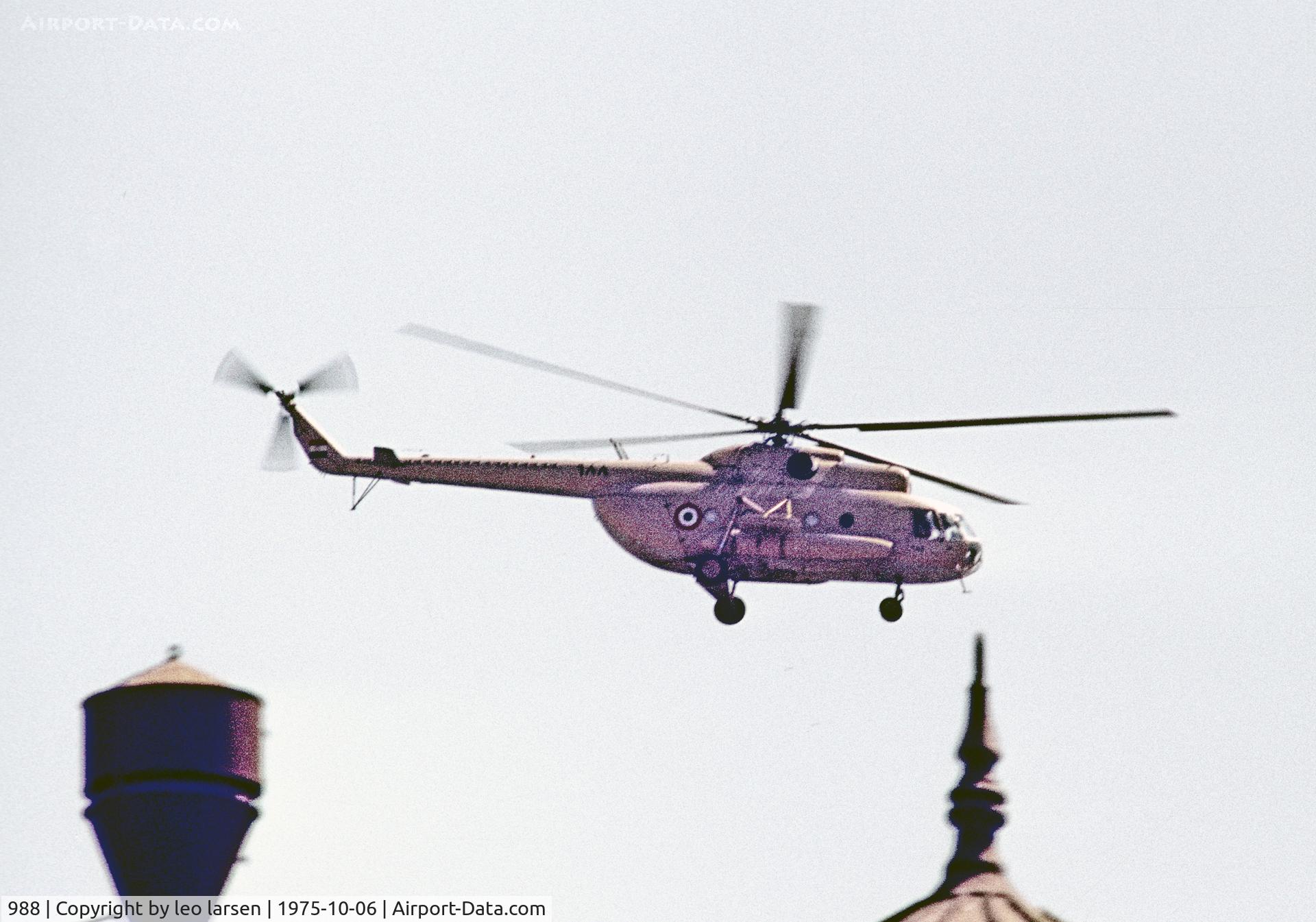 988, Mil Mi-8T C/N not known, Cairo City 6.10.1975