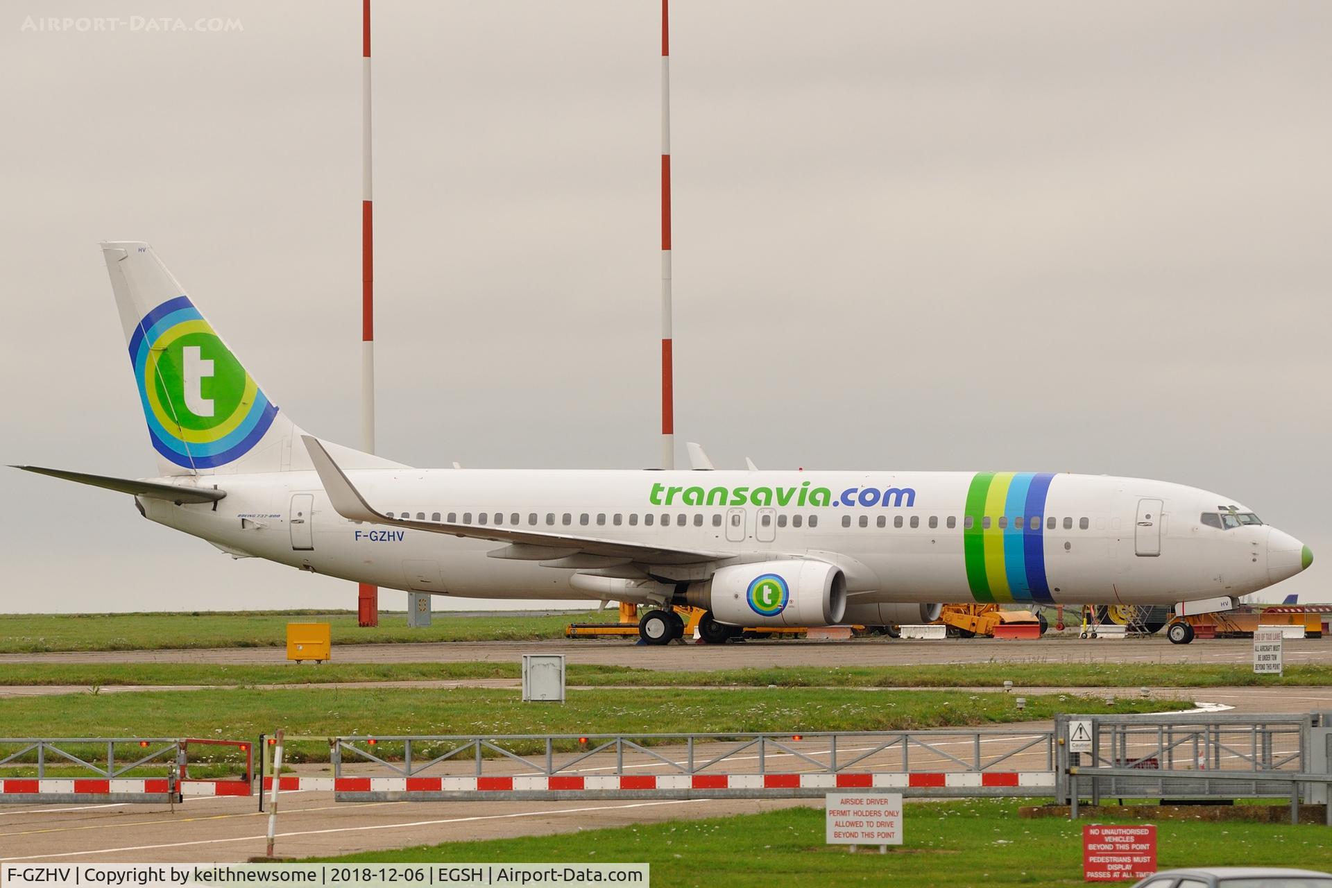 F-GZHV, 1998 Boeing 737-85H C/N 29444, Parked on eastern apron.