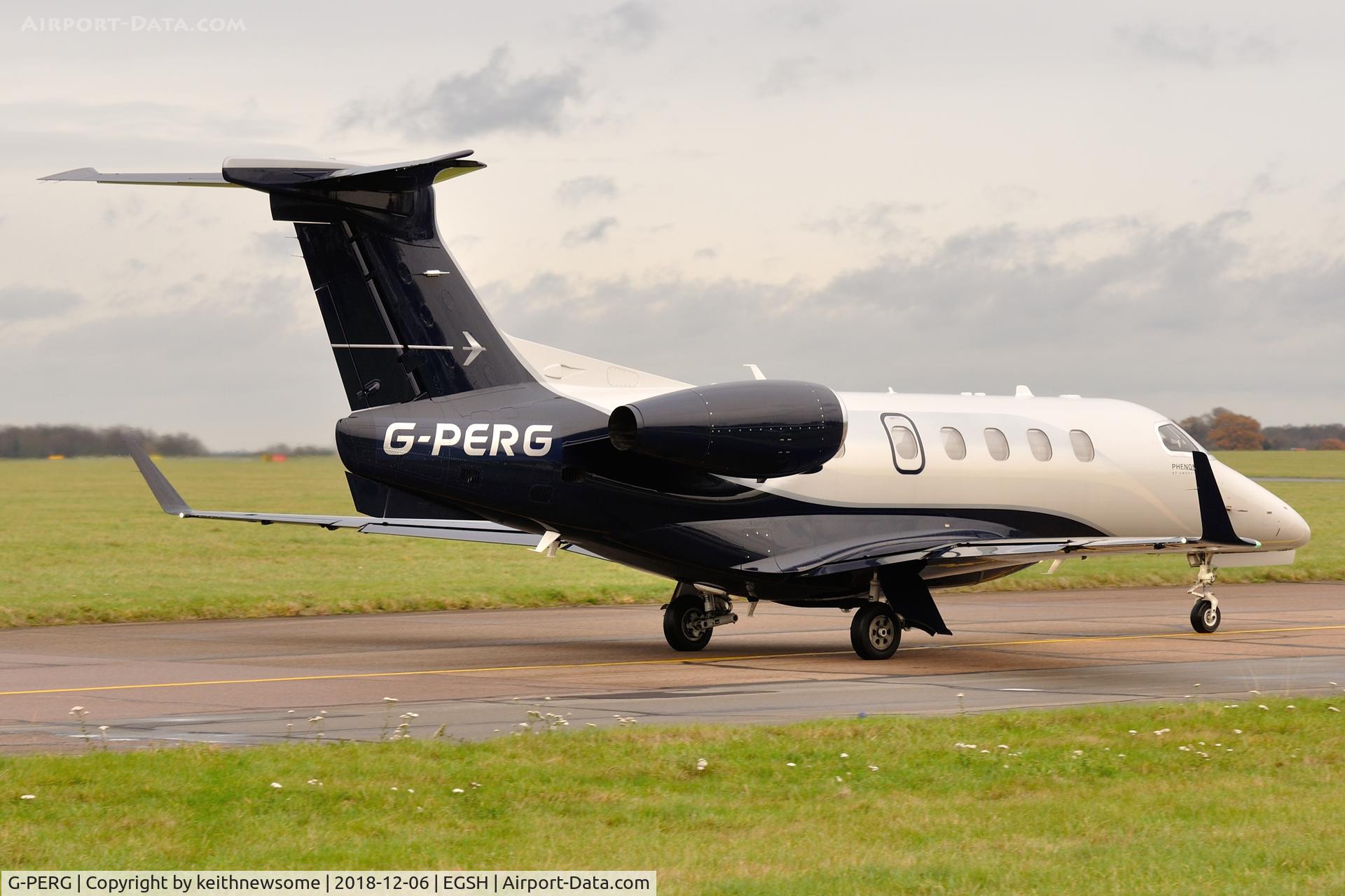 G-PERG, 2015 Embraer EMB-505 Phenom 300 C/N 50500266, Welcome Visitor.