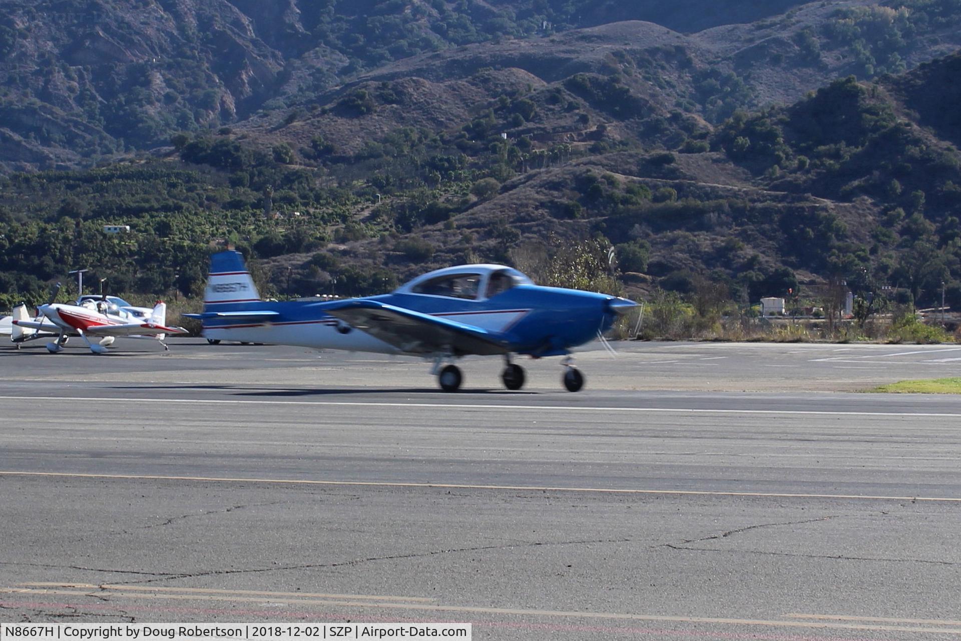 N8667H, 1947 North American Navion C/N NAV-4-667, 1947 North American NAVION, Continental IO-520 285 Hp upgrade, landing roll Rwy 22, Young Eagles flight