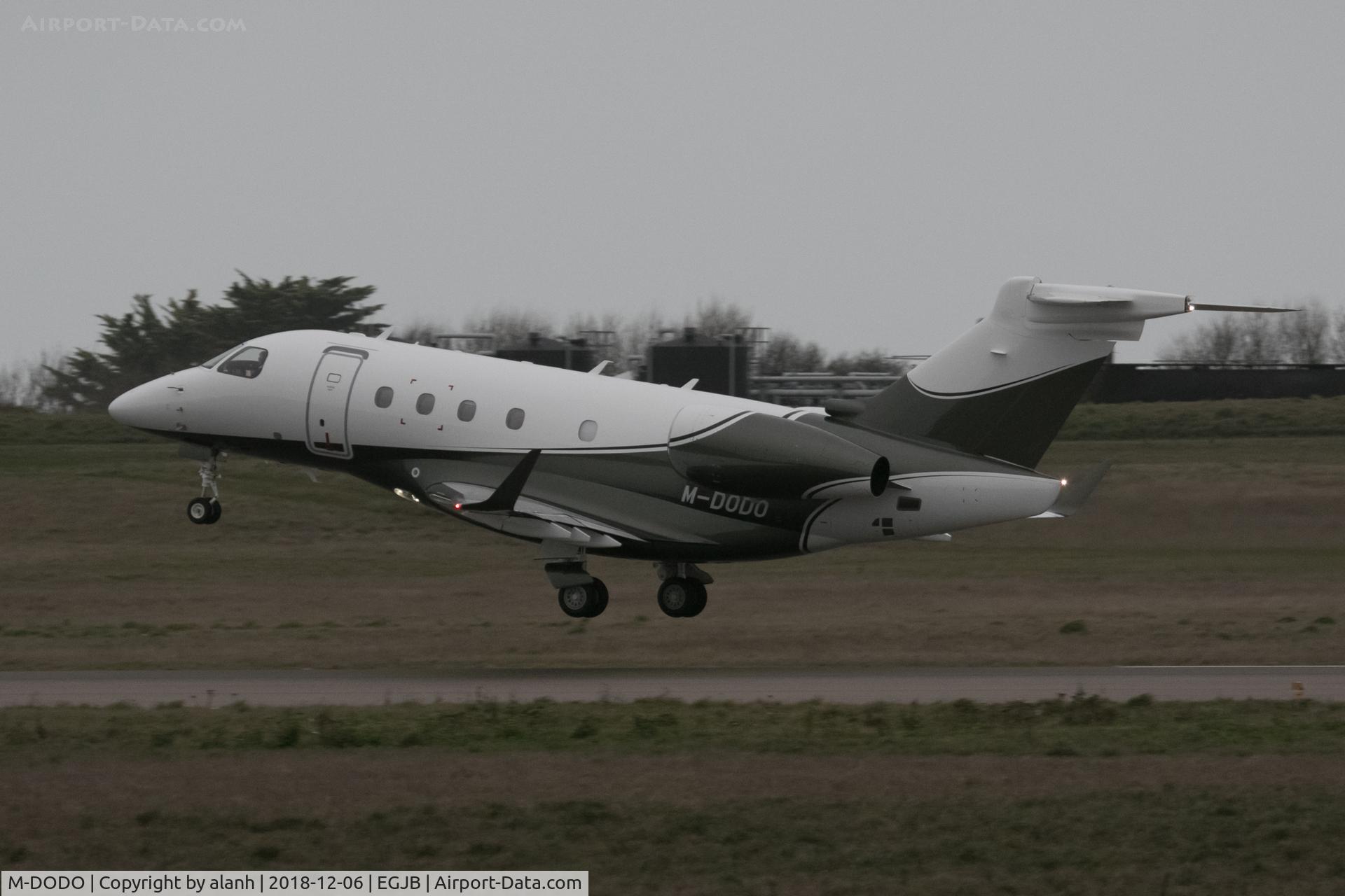 M-DODO, 2018 Embraer EMB-545 Legacy 450 C/N 55010051, Departing Guernsey