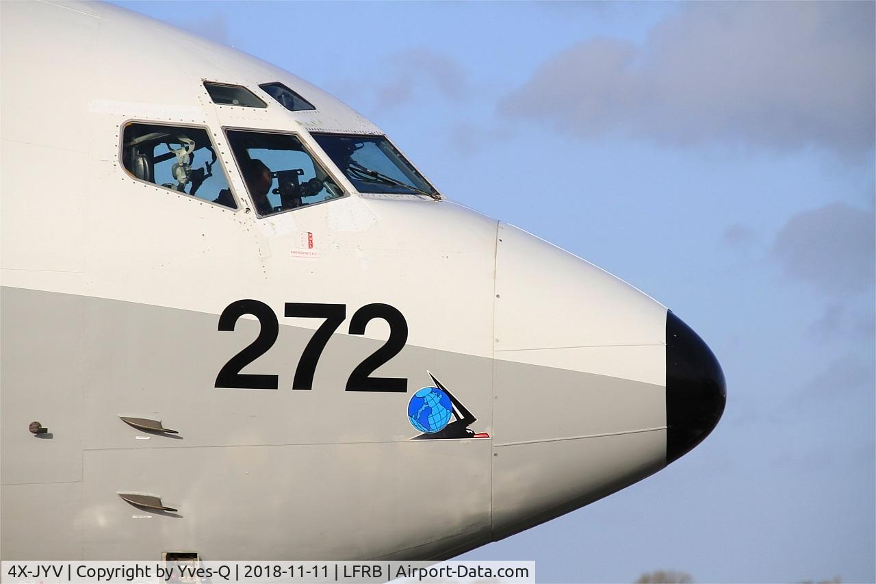 4X-JYV, 1975 Boeing 707-3L6C C/N 21096, Israeli Air Force Boeing 707-3L6C, Brest-Bretagne Airport (LFRB-BES)
