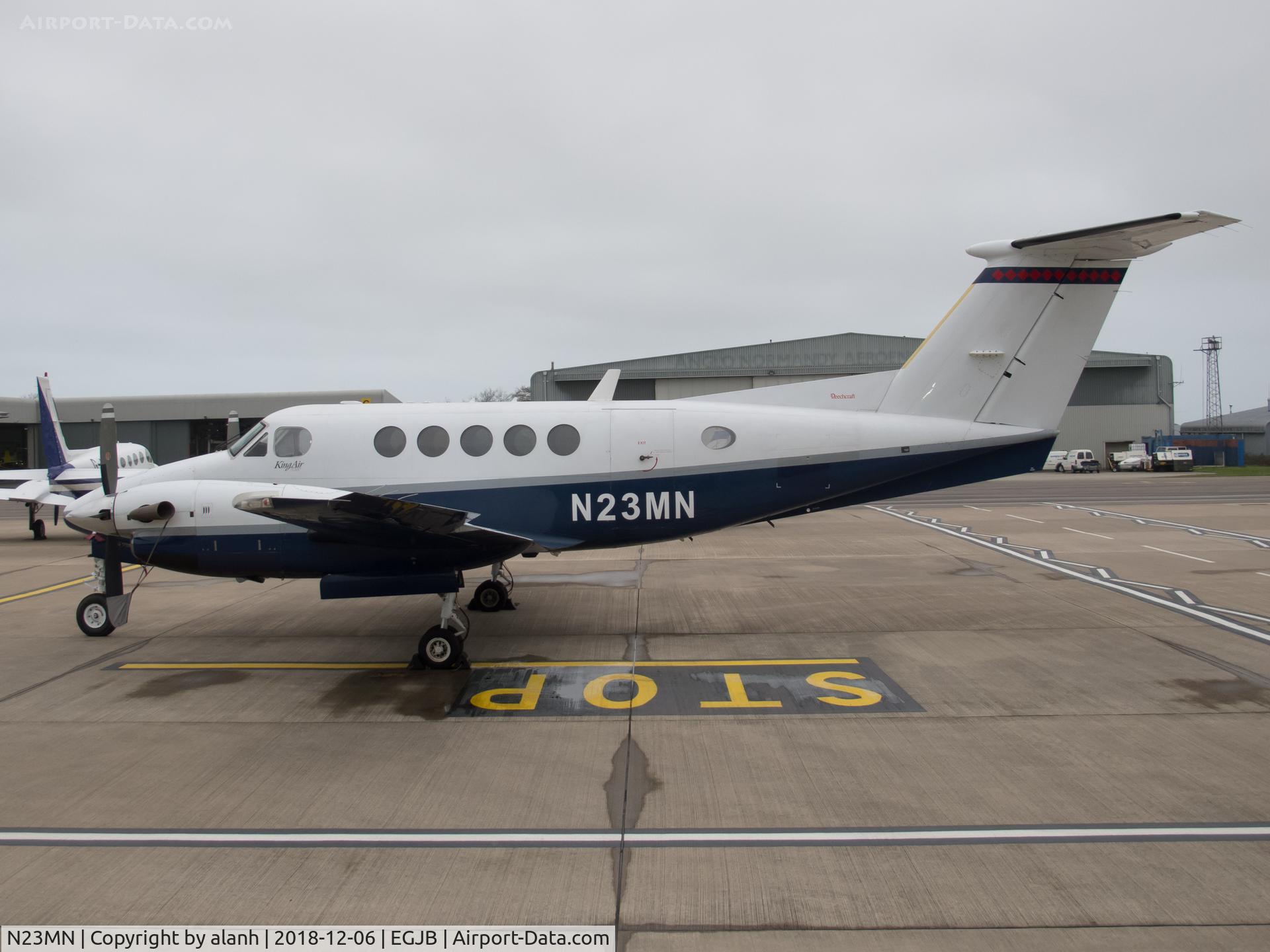 N23MN, 2003 Raytheon B200 King Air C/N BB-1836, On the west parking at Guernsey after the reg. change - ex-G-RAFO / ZK455