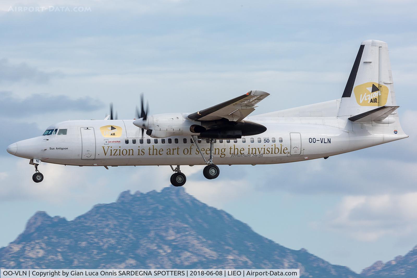 OO-VLN, 1989 Fokker 50 C/N 20145, LANDING 23L