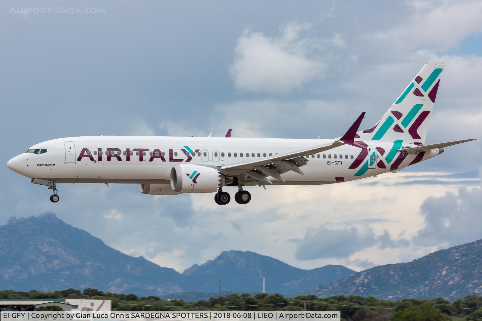 EI-GFY, 2018 Boeing 737-8 MAX C/N 64605, LANDING 23L