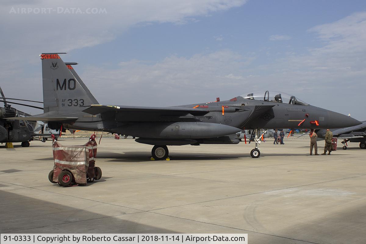 91-0333, 1991 McDonnell Douglas F-15E Strike Eagle Strike Eagle C/N 1240/E198, BIAS 2018 - SAKHIR AIRBASE OBKH