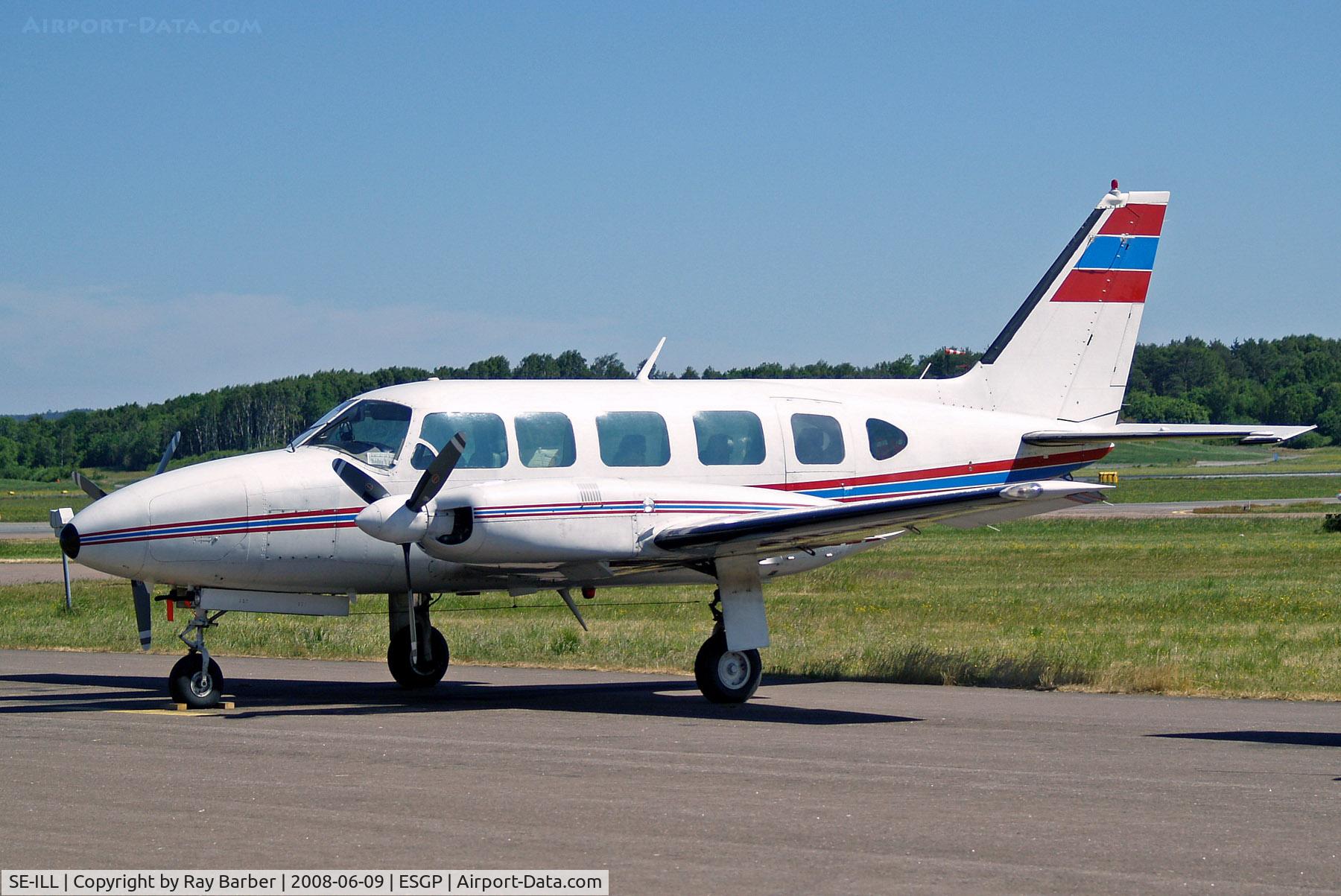 SE-ILL, 1973 Piper PA-31-350 Navajo Chieftain Chieftain C/N 31-7305117, SE-ILL   Piper PA-31-350 Navajo Chieftain [31-7305117] (East Air) Gothenburg-Save~SE 09/06/2008