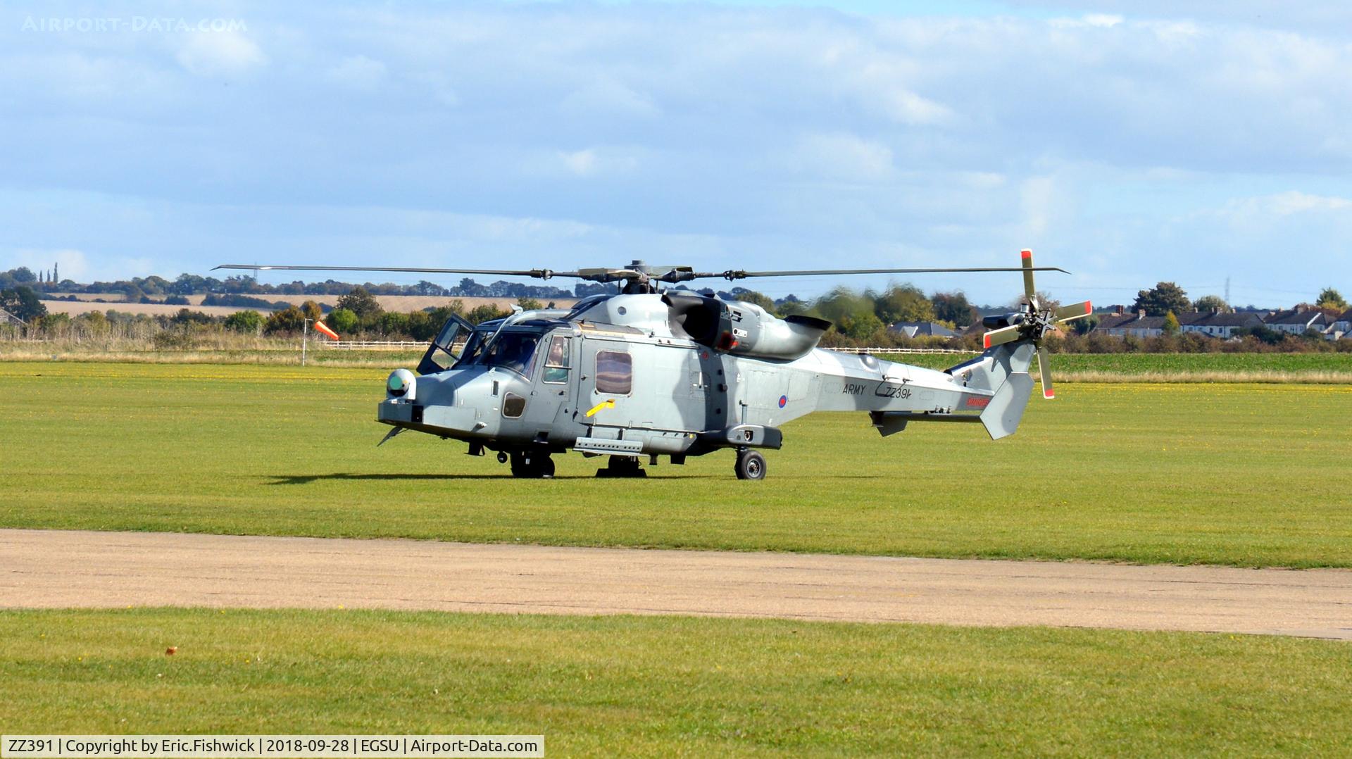 ZZ391, 2013 AgustaWestland AW-159 Wildcat AH.1 C/N 488/BRH14, 3. ZZ391 visiting Duxford, Sept. 2018.