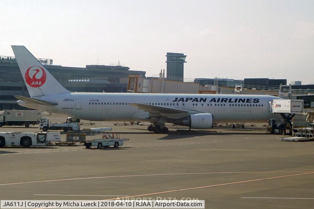 JA611J, 2004 Boeing 767-346/ER C/N 33847, At Narita