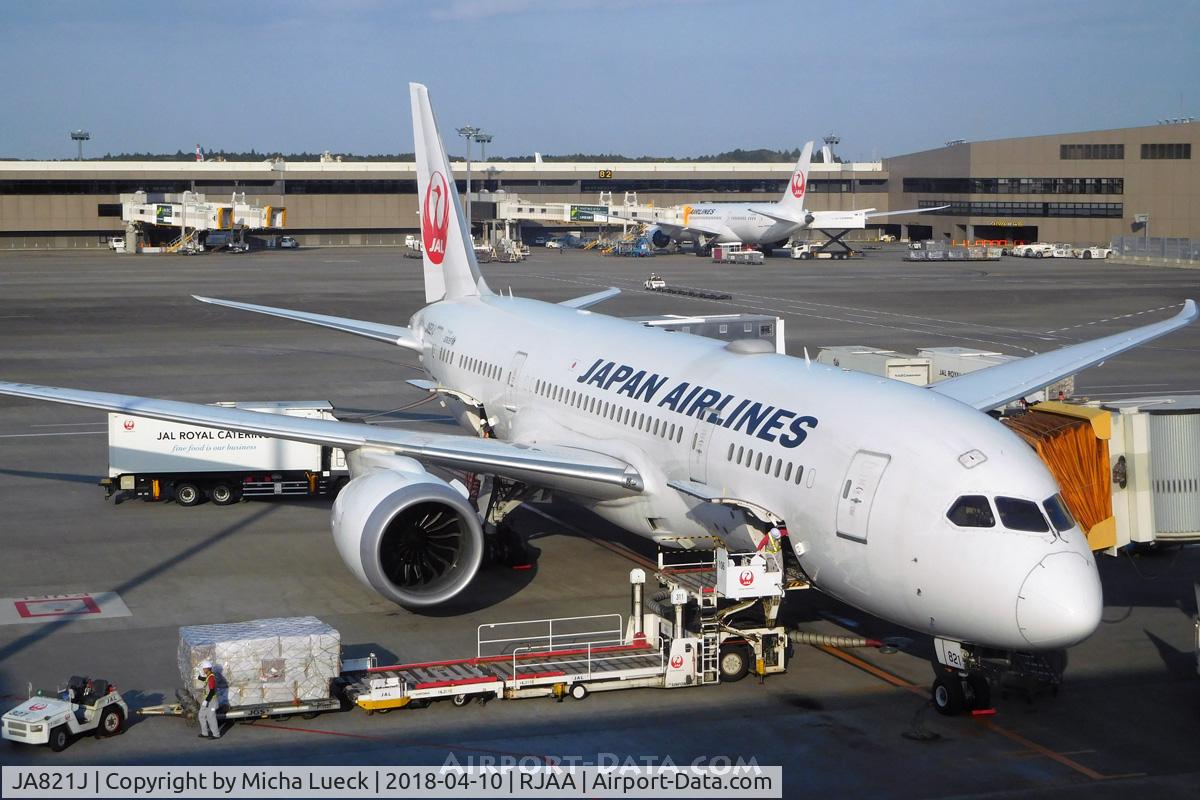 JA821J, 2010 Boeing 787-8 Dreamliner C/N 34831, At Narita