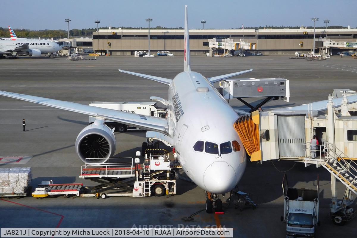 JA821J, 2010 Boeing 787-8 Dreamliner C/N 34831, At Narita