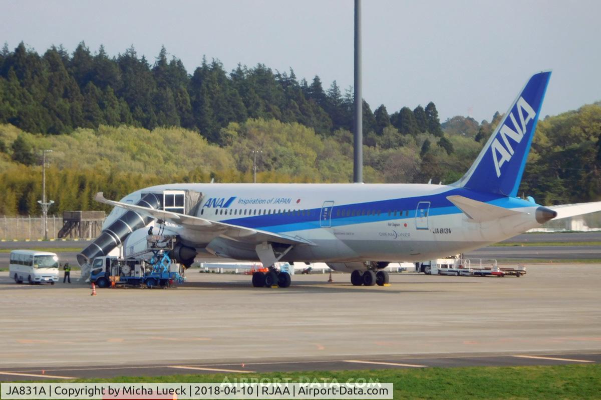 JA831A, 2014 Boeing 787-8 Dreamliner Dreamliner C/N 34496, At Narita