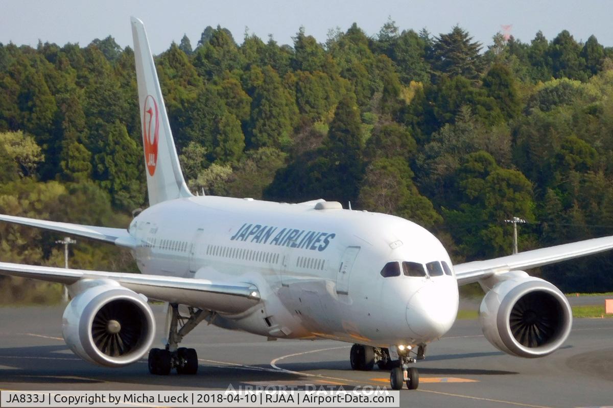JA833J, 2013 Boeing 787-8 Dreamliner C/N 34846, At Narita
