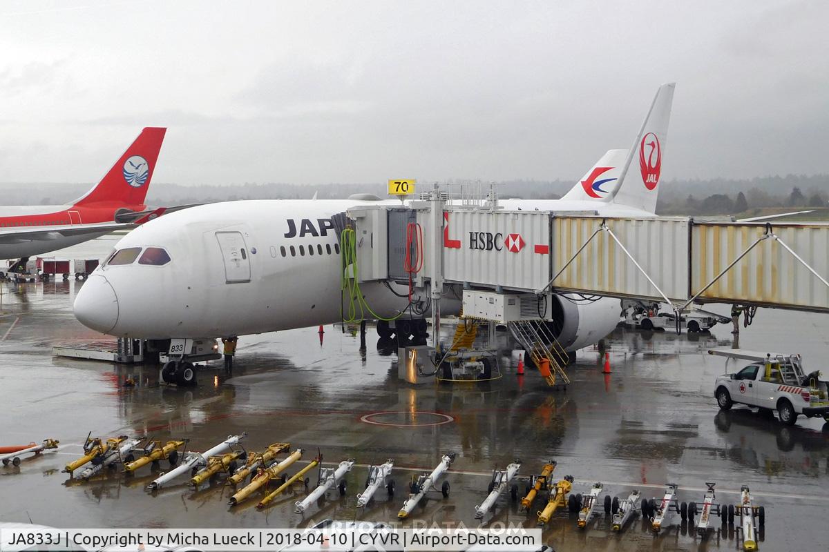 JA833J, 2013 Boeing 787-8 Dreamliner C/N 34846, At Vancouver