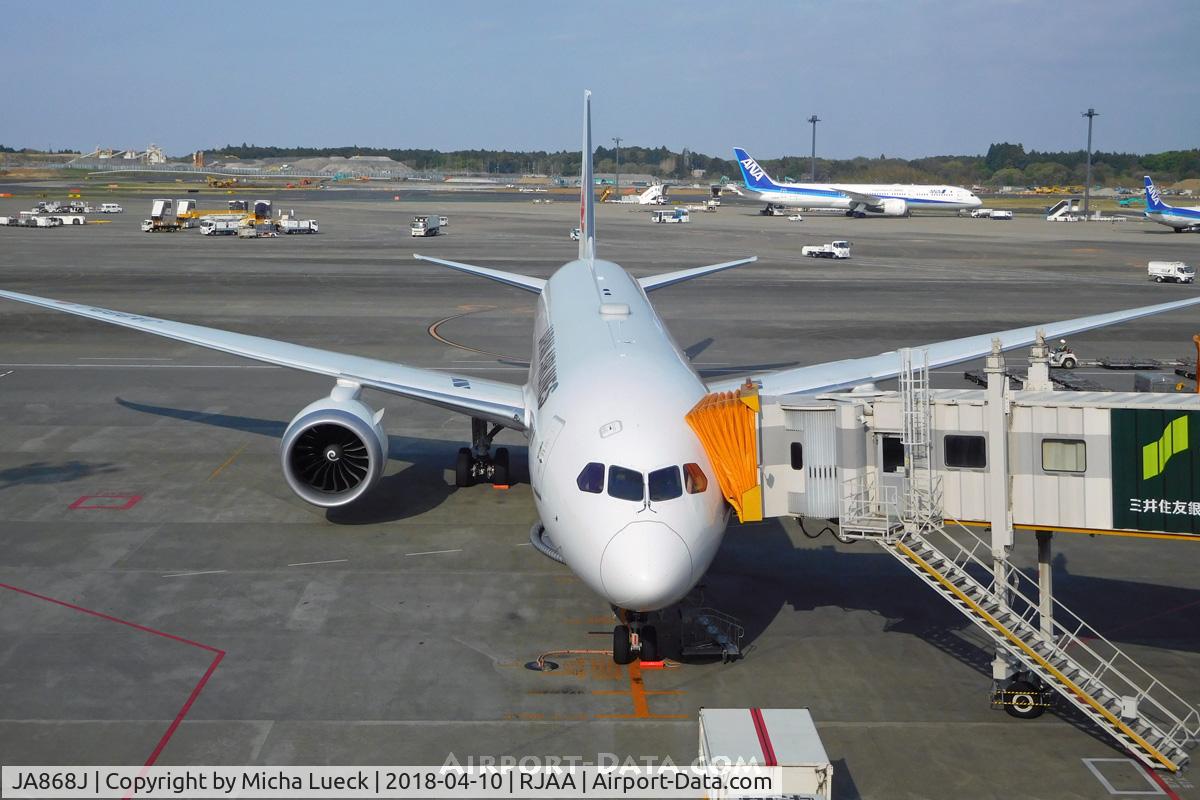 JA868J, 2017 Boeing 787-9 Dreamliner Dreamliner C/N 34845, At Narita