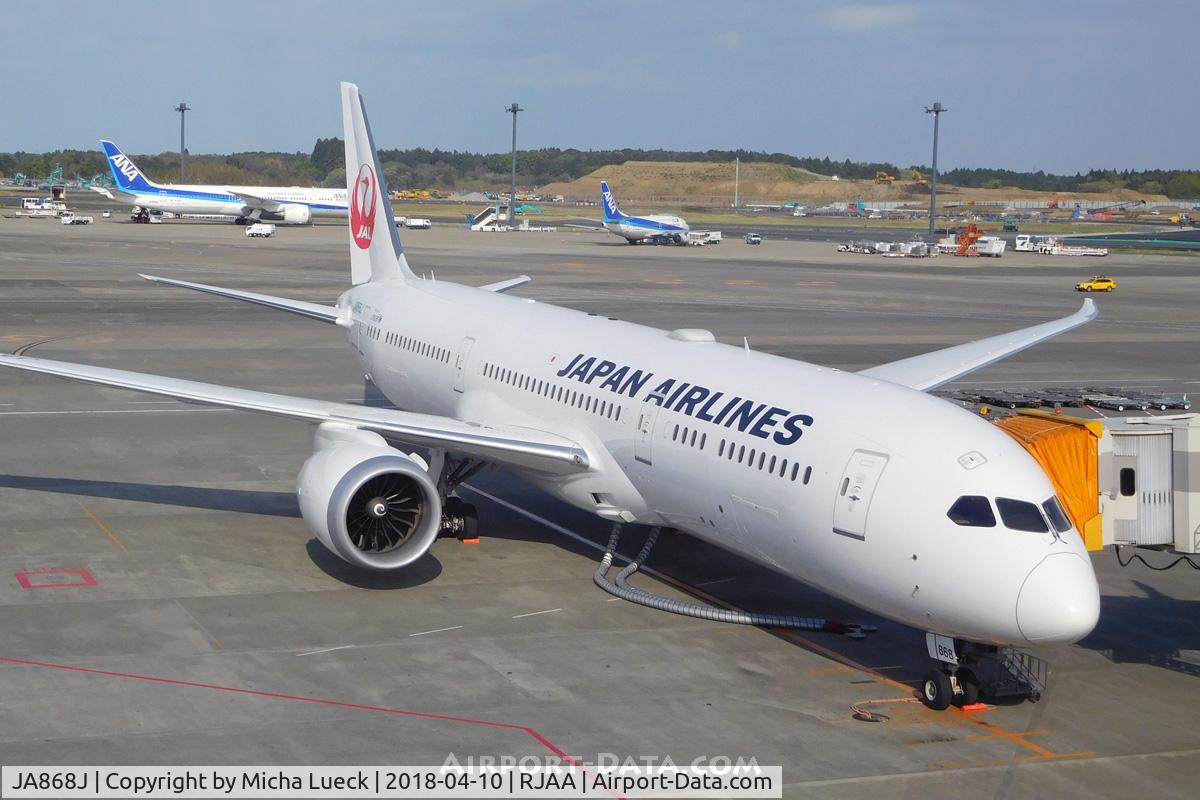 JA868J, 2017 Boeing 787-9 Dreamliner Dreamliner C/N 34845, At Narita