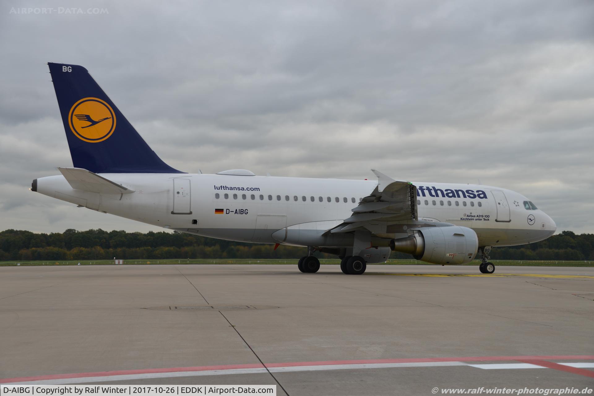 D-AIBG, 2011 Airbus A319-112 C/N 4841, Airbus A319-112 - LH DLH Lufthansa 'Kirchheim unter Theck' - 4841 - D-AIBG - 26.10.2017 - CGN