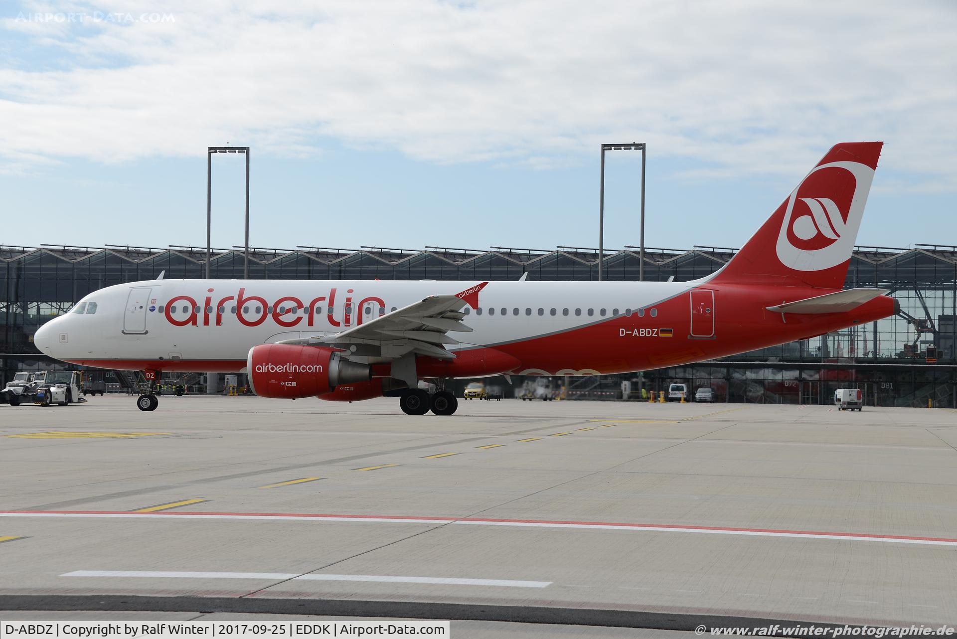 D-ABDZ, 2009 Airbus A320-214 C/N 4033, Airbus A319-214 - AB BER Air Berlin stored 28.10.2017 SXF - 4033 - D-ABDZ - 25.09.2017 - CGN
