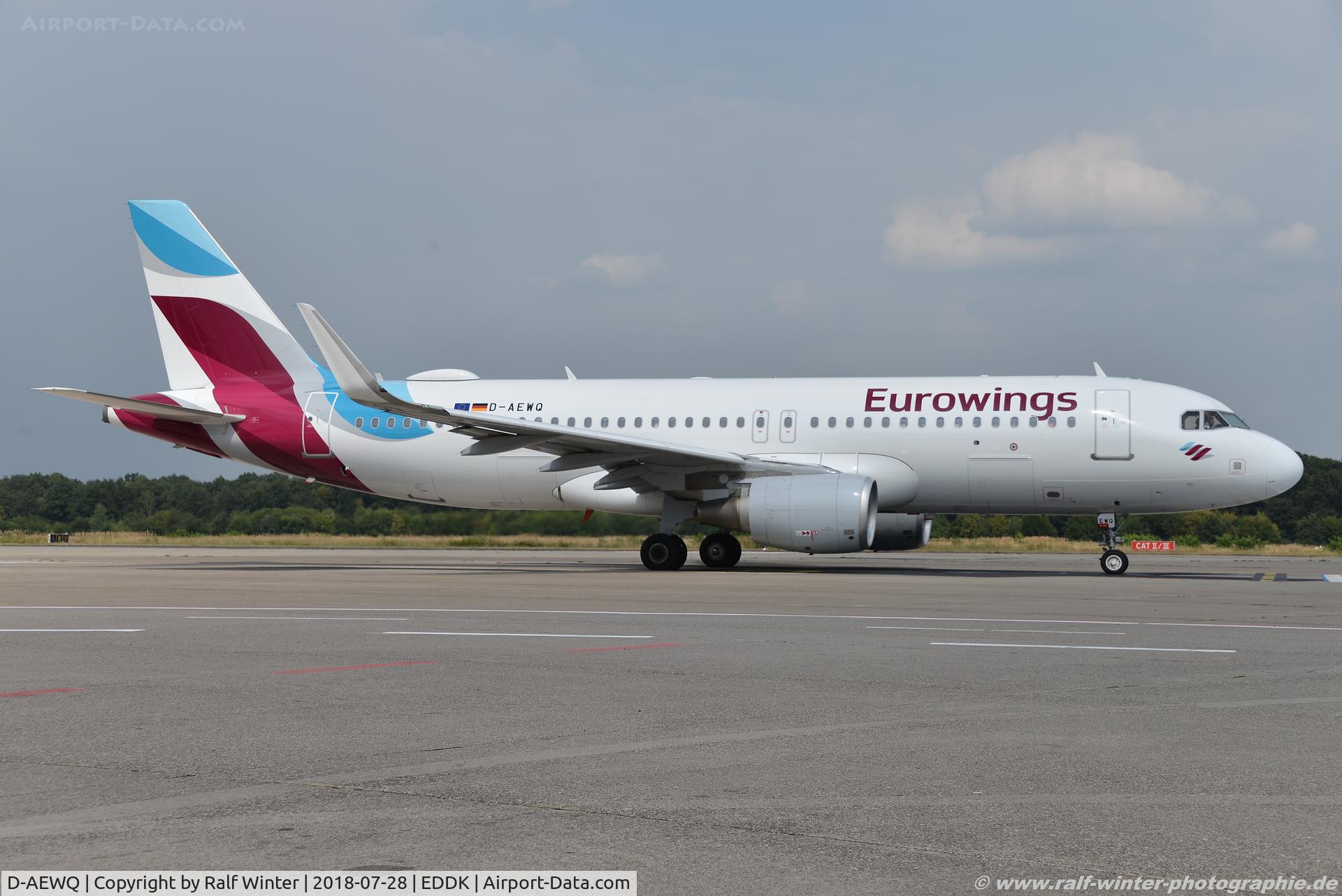 D-AEWQ, 2016 Airbus A320-214 C/N 7398, Airbus A320-214 - EW EWG Eurowings - 7398 - D-AEWQ - 28.07.2018 - CGN