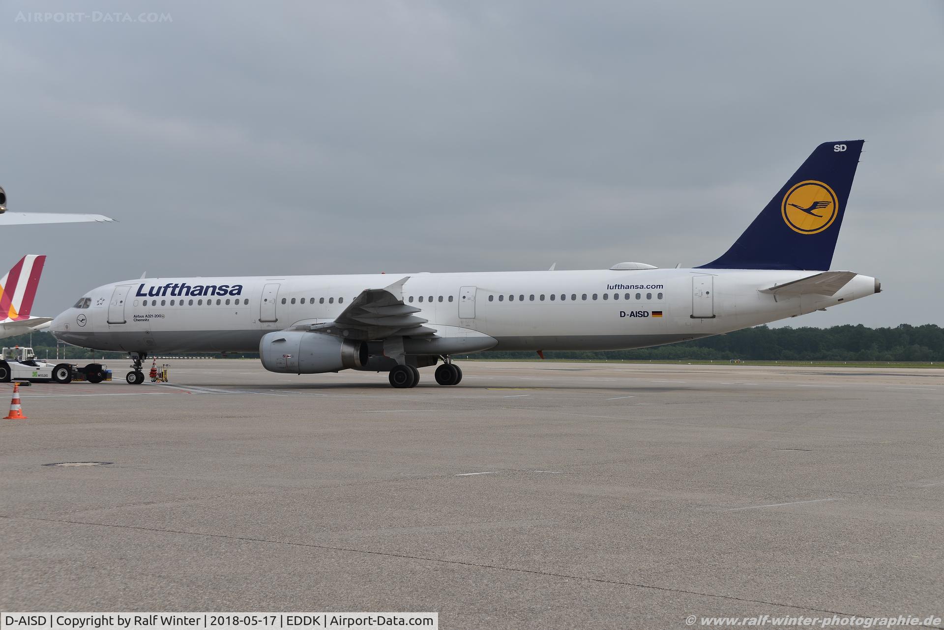 D-AISD, 2000 Airbus A321-231 C/N 1188, Airbus A321-231 - LH DLH Lufthansa 'Chemnitz' - 1188 - D-AISD - 17.05.2018 - CGN