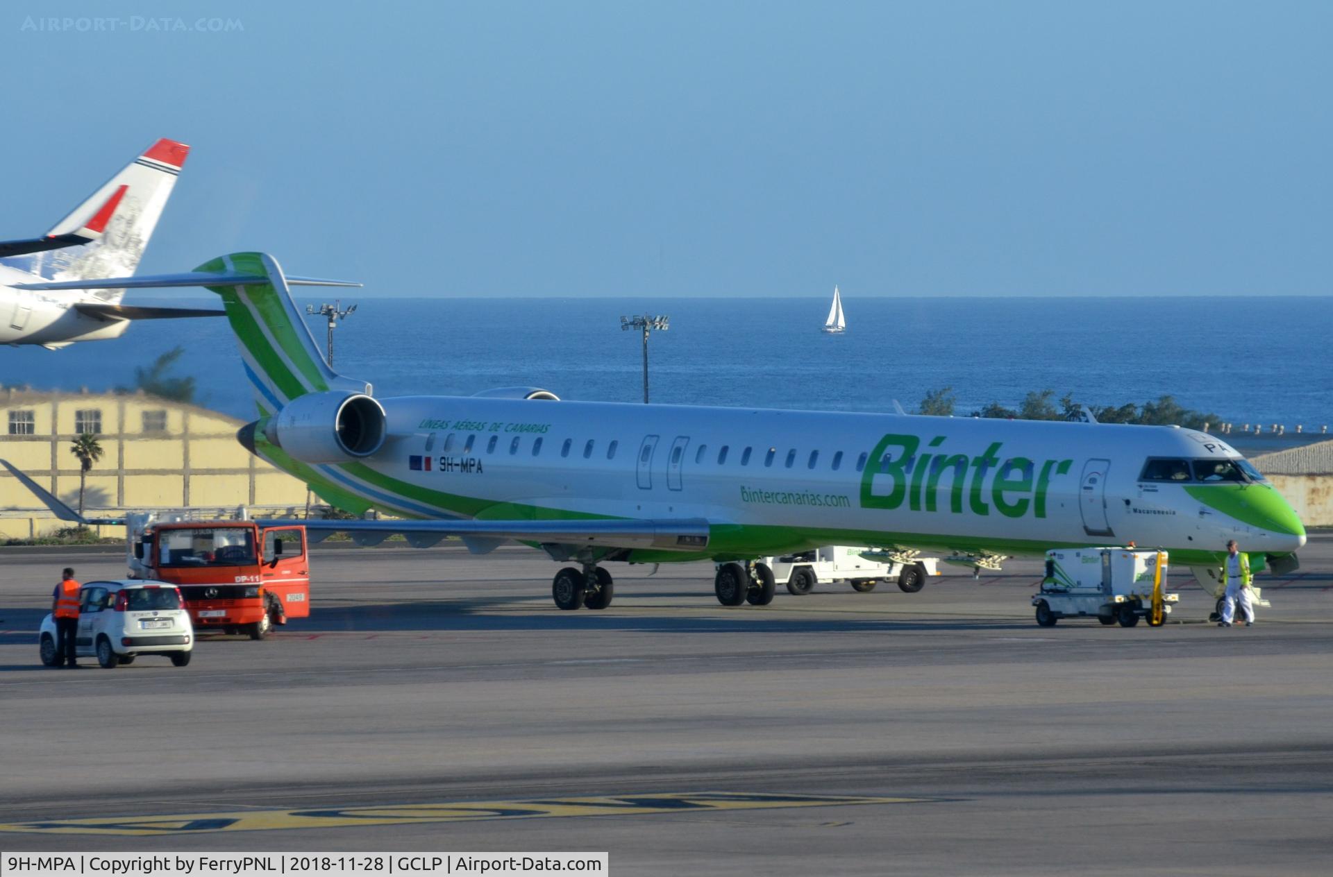 9H-MPA, 2017 Bombardier CRJ-1000ER NG (CL-600-2E25) C/N 19054, Binter CL1000 on the tarmac.