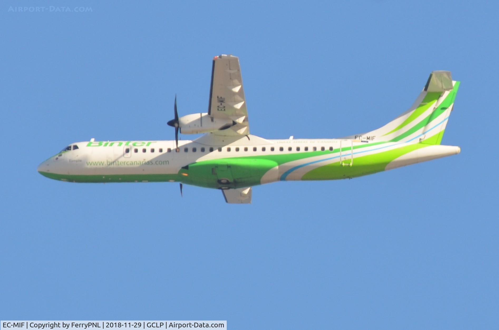 EC-MIF, 2015 ATR 72-212A C/N 1278, Binter ATR72