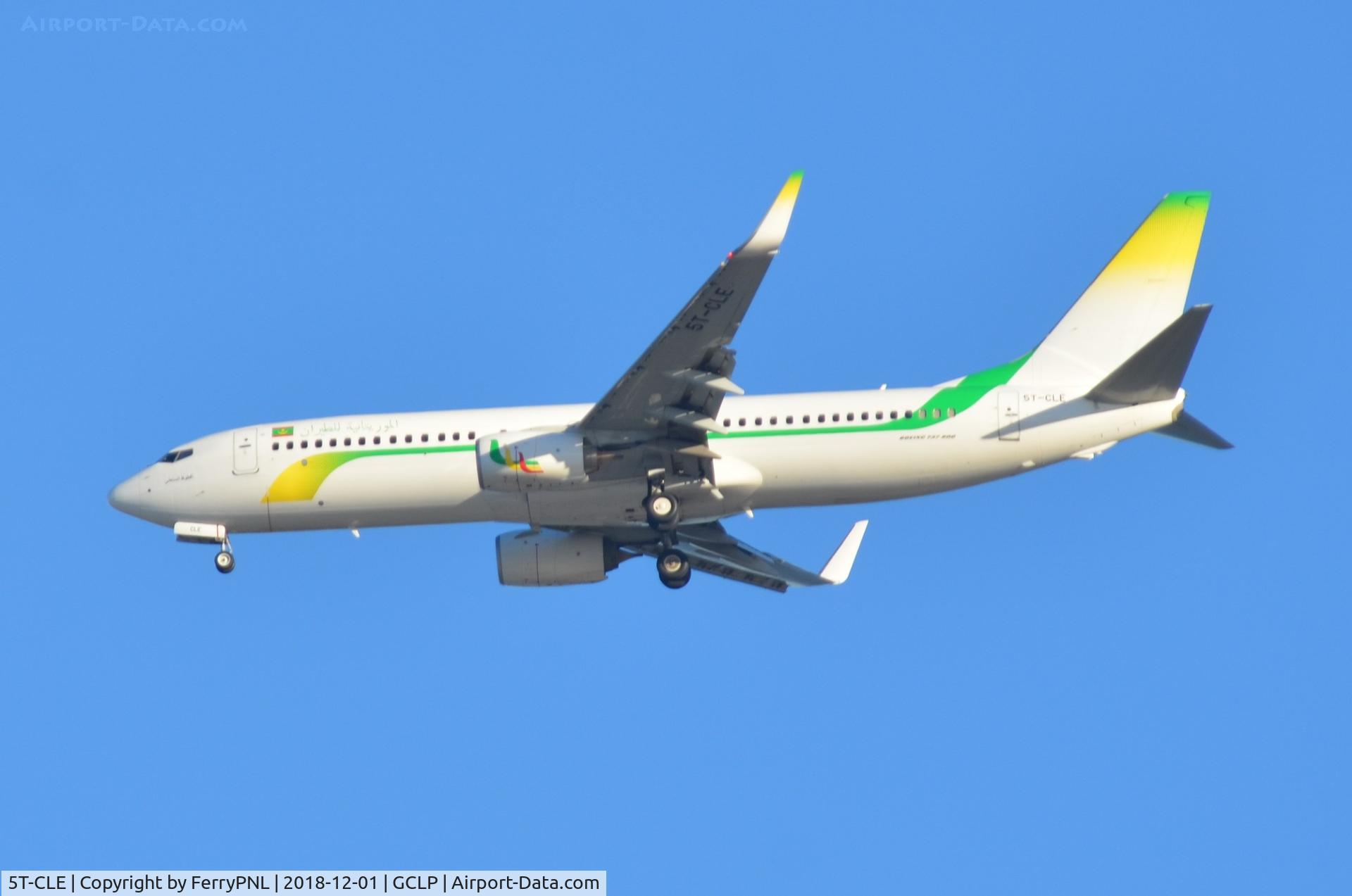 5T-CLE, 2016 Boeing 737-88V C/N 61353, Mauritania B738 on finals
