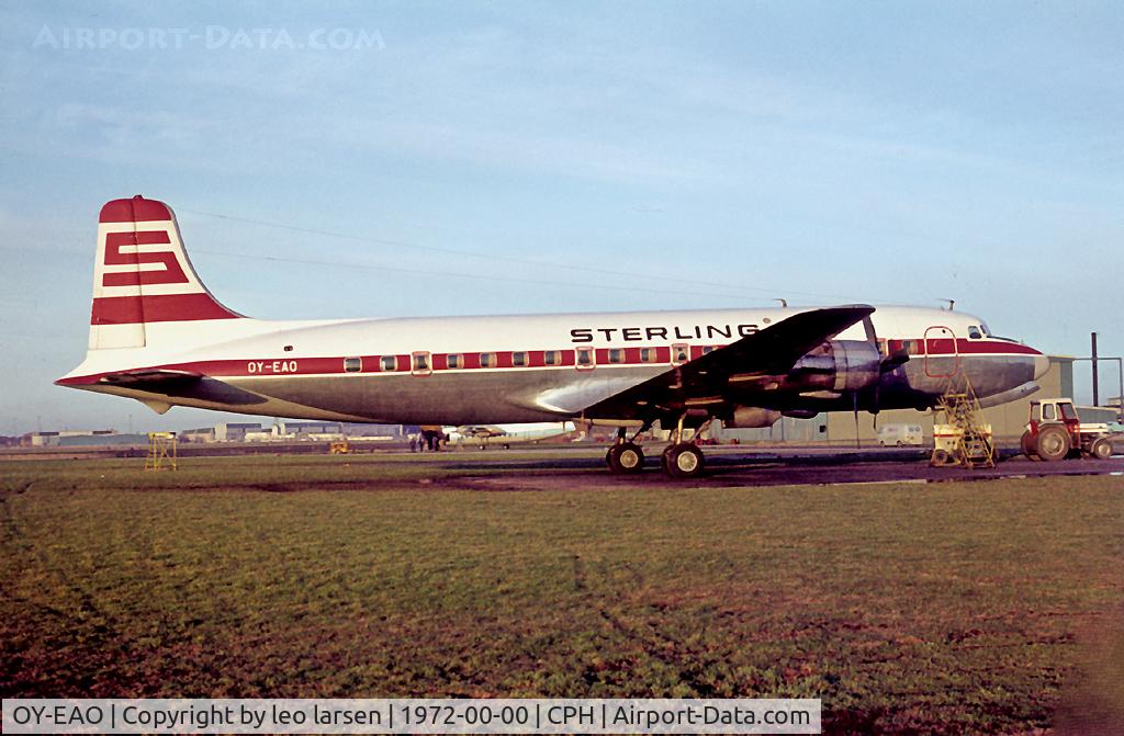 OY-EAO, 1951 Douglas DC-6B C/N 43274, Copenhagen 1972