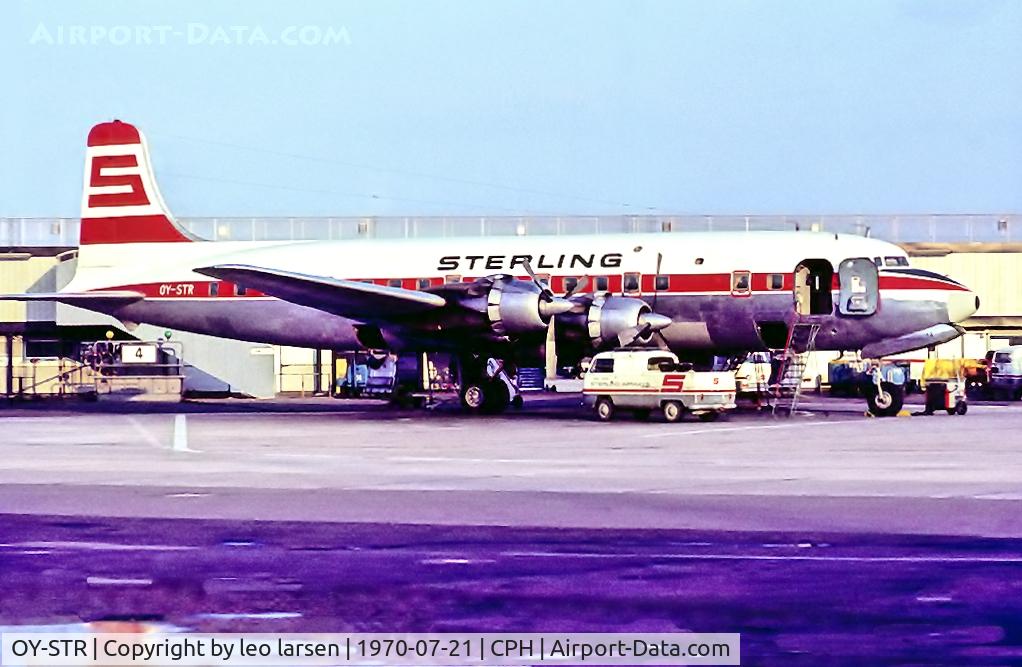 OY-STR, 1957 Douglas DC-6B C/N 45319, Copenhagen 21.7.1970