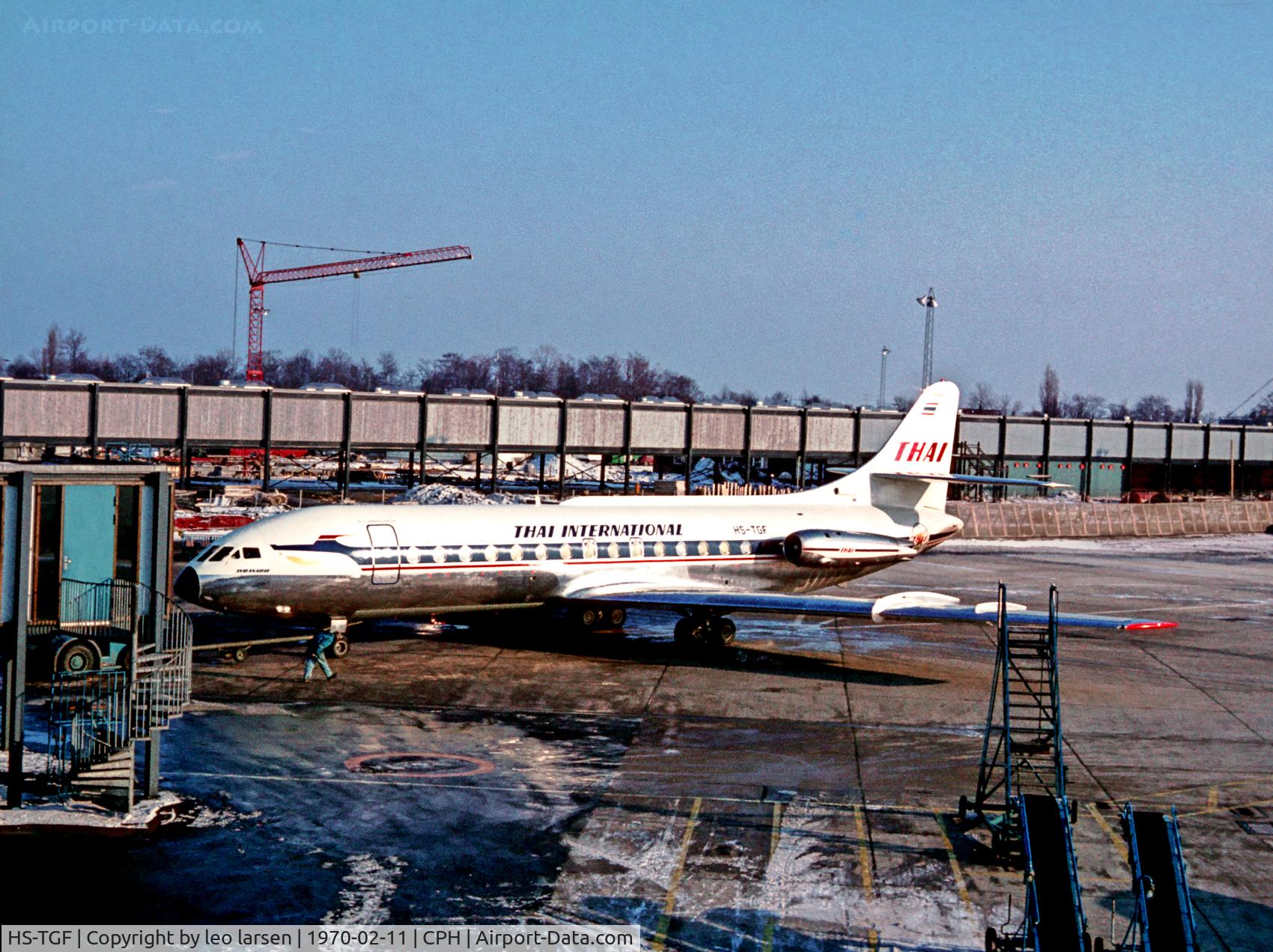 HS-TGF, 1960 Sud Aviation SE-210 Caravelle III C/N 056, Copenhagen 11.2.1970