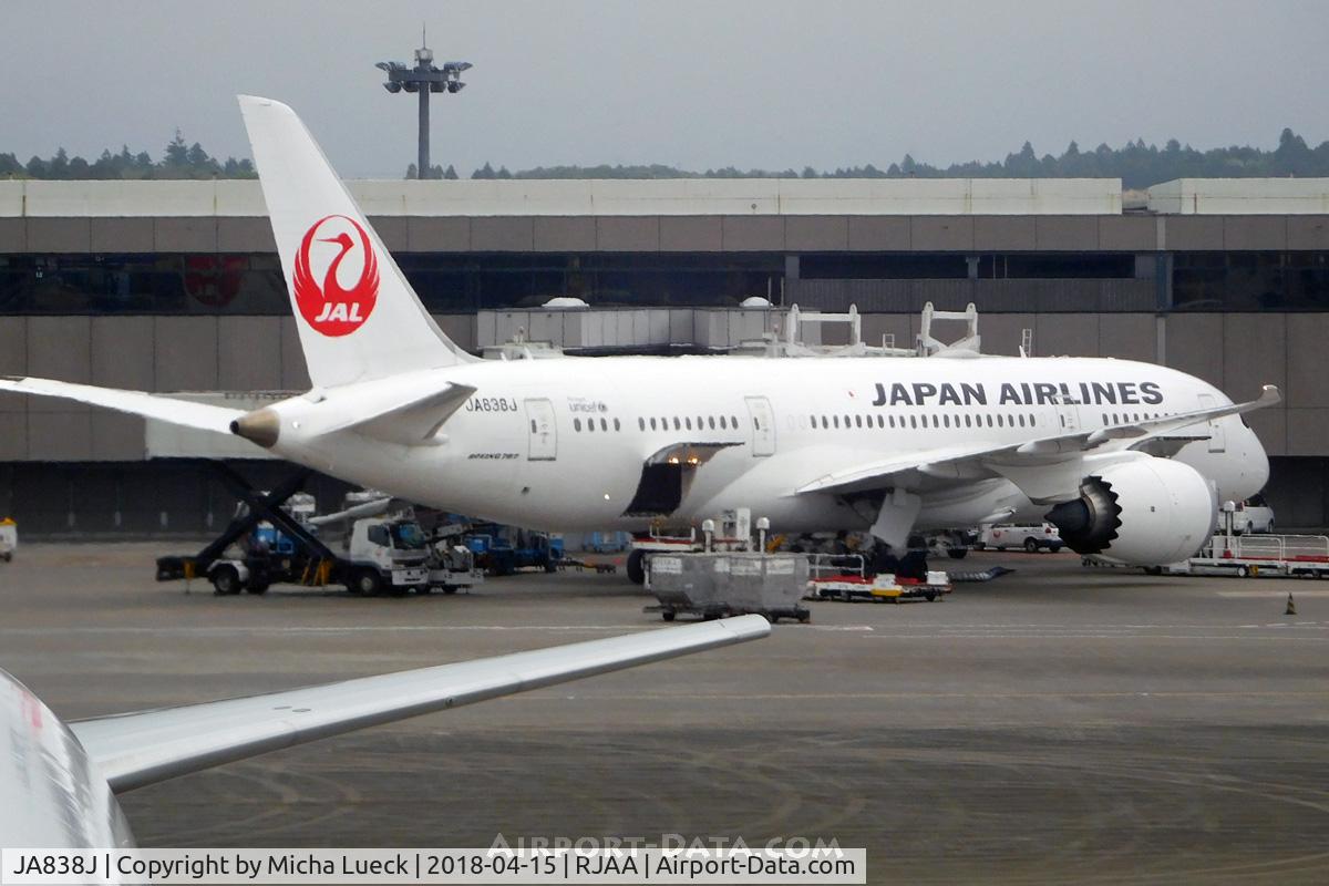 JA838J, 2014 Boeing 787-8 Dreamliner C/N 34849, At Narita