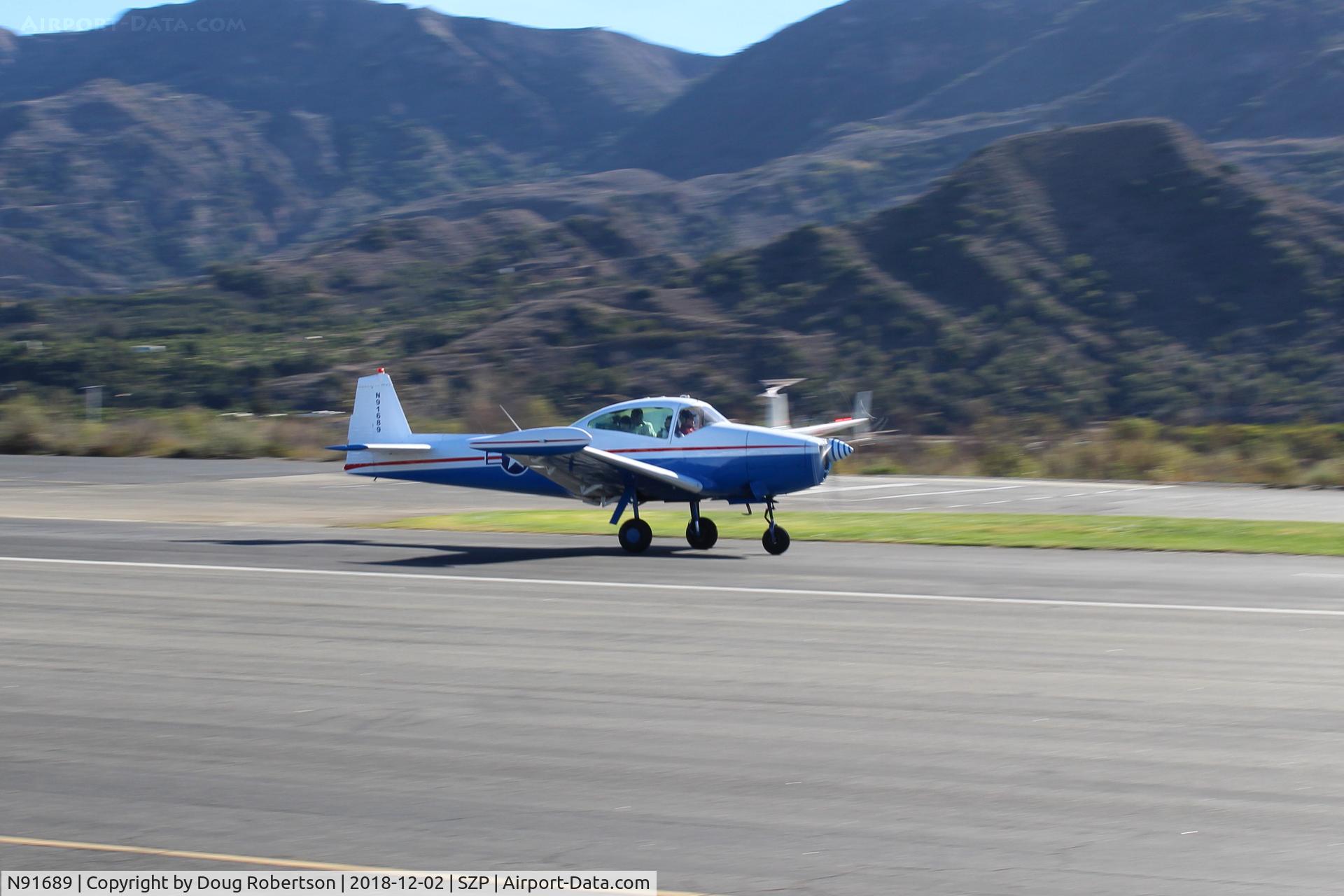 N91689, 1946 North American Navion (NA-145) C/N NAV-4-431, 1946 North American NAVION, Continental E225 Upgrade, landing roll Rwy 22 Young Eagles flight
