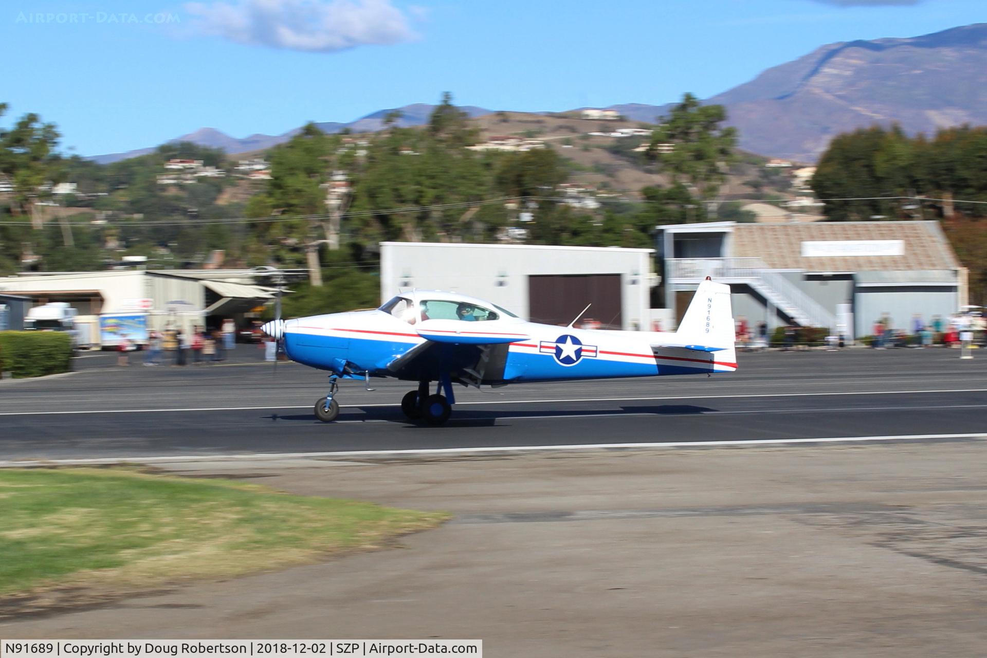 N91689, 1946 North American Navion (NA-145) C/N NAV-4-431, 1946 North American NAVION, Continental E225 Upgrade, landing roll Rwy 22. Young Eagles flight.