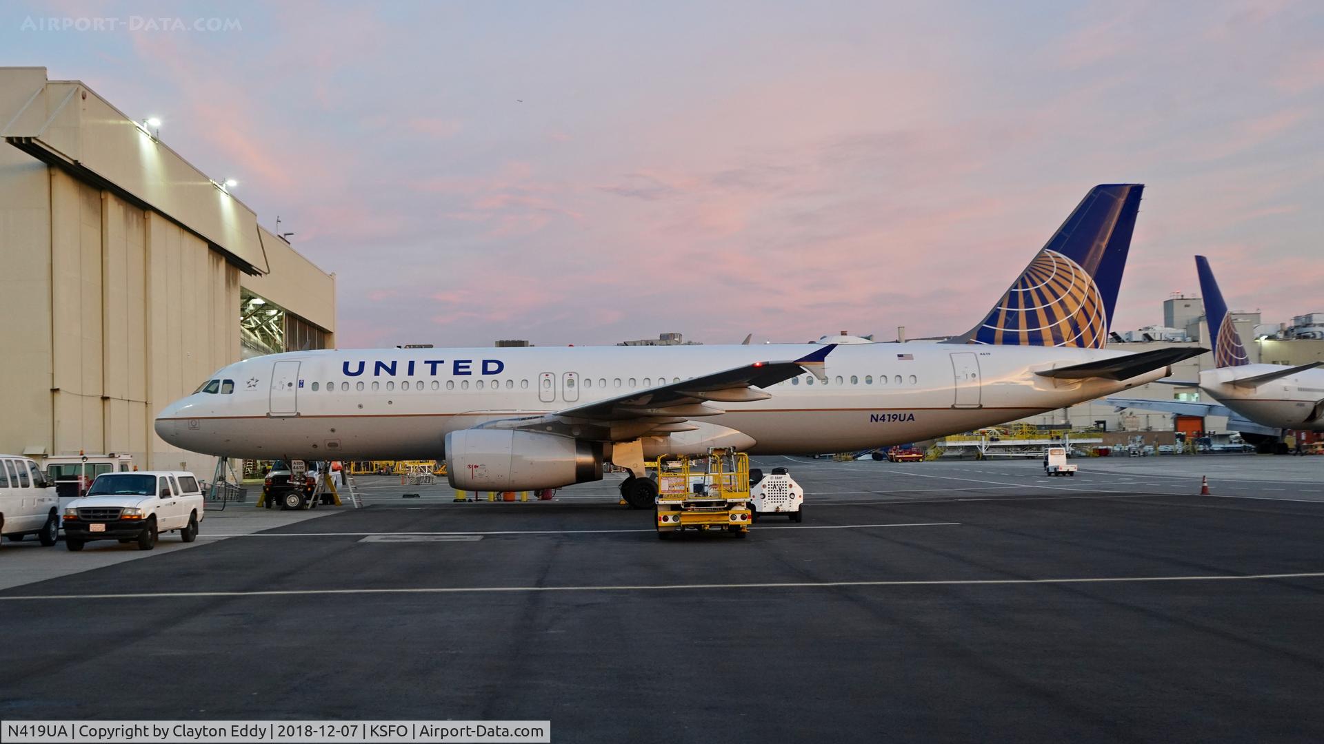 N419UA, 1994 Airbus A320-232 C/N 487, SFO 2018.