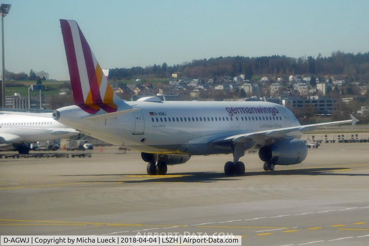 D-AGWJ, 2008 Airbus A319-132 C/N 3375, At Zurich