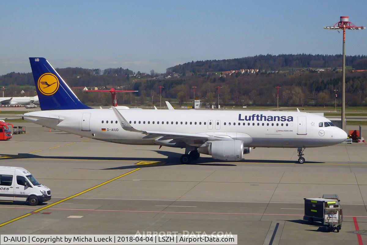 D-AIUD, 2014 Airbus A320-214 C/N 6033, At Zurich