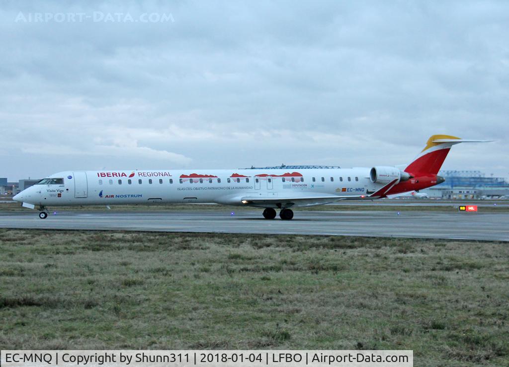 EC-MNQ, 2016 Bombardier CRJ-1000ER NG (CL-600-2E25) C/N 19051, Taxiing to the Terminal with special titles...